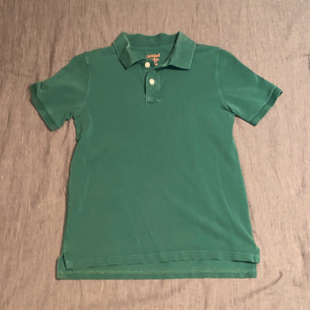 Boys hunter green polo shirt